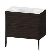 Duravit XV4710NB253C - Duravit XViu Two Drawer C-Bonded Floorstanding Vanity Kit Chestnut Dark