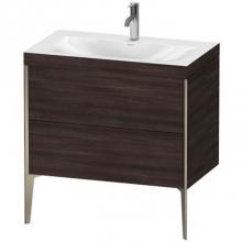 Duravit XV4710OB153C - Duravit XViu Two Drawer C-Bonded Floorstanding Vanity Kit Chestnut Dark