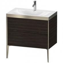 Duravit XV4710OB153P - Duravit XViu Two Drawer C-Bonded Floorstanding Vanity Kit Chestnut Dark