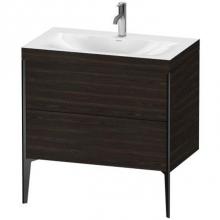 Duravit XV4710OB253C - Duravit XViu Two Drawer C-Bonded Floorstanding Vanity Kit Chestnut Dark