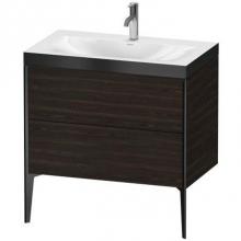 Duravit XV4710OB253P - Duravit XViu Two Drawer C-Bonded Floorstanding Vanity Kit Chestnut Dark