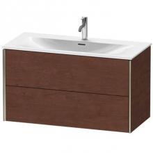 Duravit XV41350B113 - Duravit XViu Two Drawer Wall-Mount Vanity Unit American Walnut