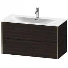 Duravit XV41350B169 - Duravit XViu Two Drawer Wall-Mount Vanity Unit Walnut Brushed