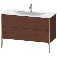 Duravit XV43040B113 - Duravit XViu Two Drawer Floorstanding Vanity Unit American Walnut