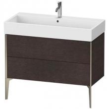 Duravit XV45370B172 - Duravit XViu Two Drawer Floorstanding Vanity Unit Dark Brushed Oak