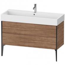 Duravit XV45380B272 - Duravit XViu Two Drawer Floorstanding Vanity Unit Dark Brushed Oak