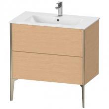 Duravit XV44820B112 - Duravit XViu Two Drawer Floorstanding Vanity Unit Brushed Oak