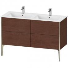 Duravit XV44850B113 - Duravit XViu Four Drawer Floorstanding Vanity Unit American Walnut