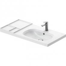 Duravit 239010AA00 - Duravit Aurena 39 3/8'' Rectangular Wall Mounted Sink in White with Single Faucet Hole a