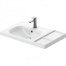 Duravit 239580AA00 - Duravit Aurena 31 3/4'' Rectangular Wall Mounted Sink in White with Single Faucet Hole a