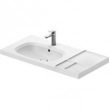 Duravit 239110AA00 - Duravit Aurena 39 3/8'' Rectangular Wall Mounted Sink in White with Single Faucet Hole a