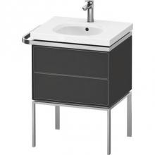Duravit AU4570058580000 - Duravit Aurena 23'' Wall Mount Two Drawer Single Vanity Cabinet in Satin Matte Graphite,