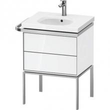 Duravit AU4570085850000 - Duravit Aurena 23'' Wall Mount Two Drawer Single Vanity Cabinet in High Gloss White, Sin
