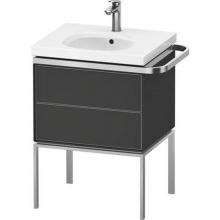 Duravit AU4571058580000 - Duravit Aurena 23'' Wall Mount Two Drawer Single Vanity Cabinet in Satin Matte Graphite,