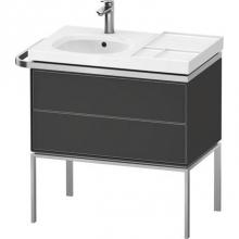 Duravit AU4574058580000 - Duravit Aurena 30 7/8'' Wall Mount Two Drawer Single Vanity Cabinet in Satin Matte Graph
