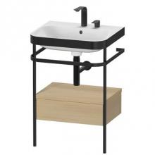 Duravit HP4740E7171 - Happy D.2 Plus C-Bonded Vanity Kit with Sink and Metal Console Mediterranean Oak