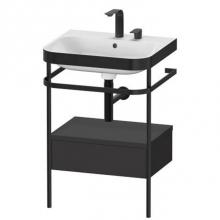 Duravit HP4740E8080 - Happy D.2 Plus C-Bonded Vanity Kit with Sink and Metal Console Graphite
