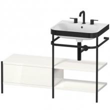 Duravit HP4745T2222 - Duravit Happy D.2 Plus C-Bonded Set With Metal Console  White High Gloss