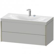 Duravit XV4616EB107C - Duravit XViu Two Drawer C-Bonded Wall-Mount Vanity Kit Concrete Gray