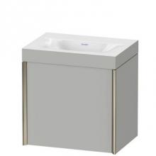 Duravit XV4630NB107C - Duravit XViu One Door C-Bonded Wall-Mount Vanity Kit Concrete Gray