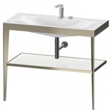 Duravit XV4716EB185 - Duravit XViu C-Bonded Vanity Kit with Sink and Metal Console White|Champagne