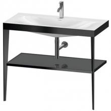 Duravit XV4716OB289 - Duravit XViu C-Bonded Vanity Kit with Sink and Metal Console Flannel Gray|Black