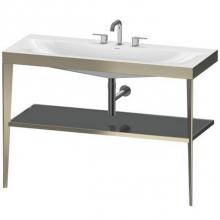 Duravit XV4717TB189 - Duravit XViu C-Bonded Set With Metal Console  Flannel Gray High Gloss