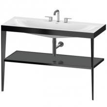 Duravit XV4717TB289 - Duravit XViu C-Bonded Set With Metal Console  Flannel Gray High Gloss