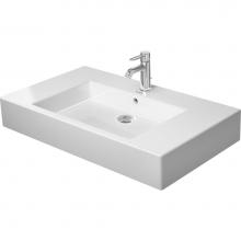 Duravit 0329850000 - Duravit Vero 33 1/2'' Rectangular Wall Mounted Sink in White with Single Faucet Hole and