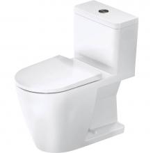 Duravit 20070100U2 - Duravit D-Neo 1.32/0.92 GPF Dual Flush Rimless Elongated One Piece Toilet in White, Top Push Butto