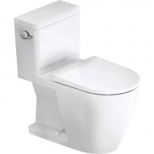 Duravit 20080100U3 - Duravit D-Neo 1.28 GPF Single Flush Rimless Elongated ADA Compliant One Piece Toilet in White, Lef