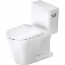 Duravit 20080100U4 - Duravit D-Neo 1.28 GPF Single Flush Rimless Elongated ADA Compliant One Piece Toilet in White, Rig