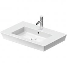 Duravit 2363750000 - Duravit White Tulip 29 1/2'' Rectangular Wall Mounted Sink in White with Single Faucet H