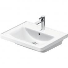 Duravit 2367600000 - Duravit D-Neo 23 5/8'' Rectangular Wall Mounted Sink in White with Single Faucet Hole an
