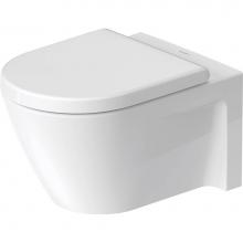 Duravit 25340900921 - Starck 2 Wall-Mounted Toilet White with WonderGliss