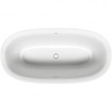 Duravit 700468000000090 - Duravit White Tulip 63'' x 31 1/2'' Oval Freestanding Bathtub in White Acrylic