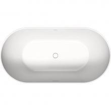 Duravit 700524000000090 - Duravit No.1 58 1/4'' x 29 1/2'' Oval Freestanding Bathtub in White Acrylic wi