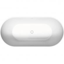 Duravit 700525000000090 - Duravit No.1 63'' x 29 1/2'' Oval Freestanding Bathtub in White Acrylic with C