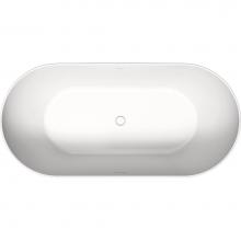 Duravit 700526000000090 - Duravit No.1 66 1/8'' x 31 1/2'' Oval Freestanding Bathtub in White Acrylic wi