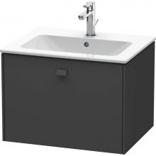 Duravit BR400104949 - Brioso One Drawer Wall-Mount Vanity Unit Graphite