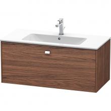 Duravit BR400301021 - Brioso One Drawer Wall-Mount Vanity Unit Walnut Dark