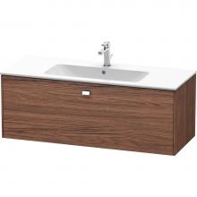 Duravit BR400401021 - Brioso One Drawer Wall-Mount Vanity Unit Walnut Dark