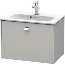 Duravit BR401001007 - Brioso One Drawer Wall-Mount Vanity Unit Concrete Gray