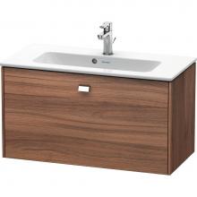 Duravit BR401101079 - Brioso One Drawer Wall-Mount Vanity Unit Walnut