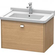 Duravit BR404101052 - Duravit Brioso One Drawer Wall-Mount Vanity Unit European Oak