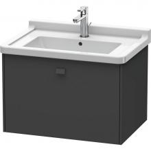 Duravit BR404104949 - Duravit Brioso One Drawer Wall-Mount Vanity Unit Graphite