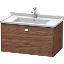 Duravit BR404201021 - Duravit Brioso One Drawer Wall-Mount Vanity Unit Walnut Dark