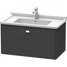 Duravit BR404201049 - Duravit Brioso One Drawer Wall-Mount Vanity Unit Graphite