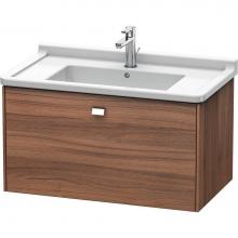 Duravit BR404201079 - Duravit Brioso One Drawer Wall-Mount Vanity Unit Walnut