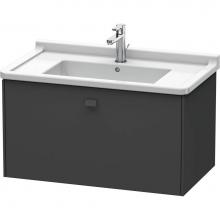 Duravit BR404204949 - Duravit Brioso One Drawer Wall-Mount Vanity Unit Graphite